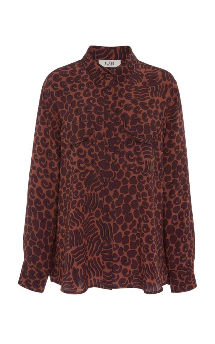 Blaz Milano Vayana Mocha Berber Silk Shirt