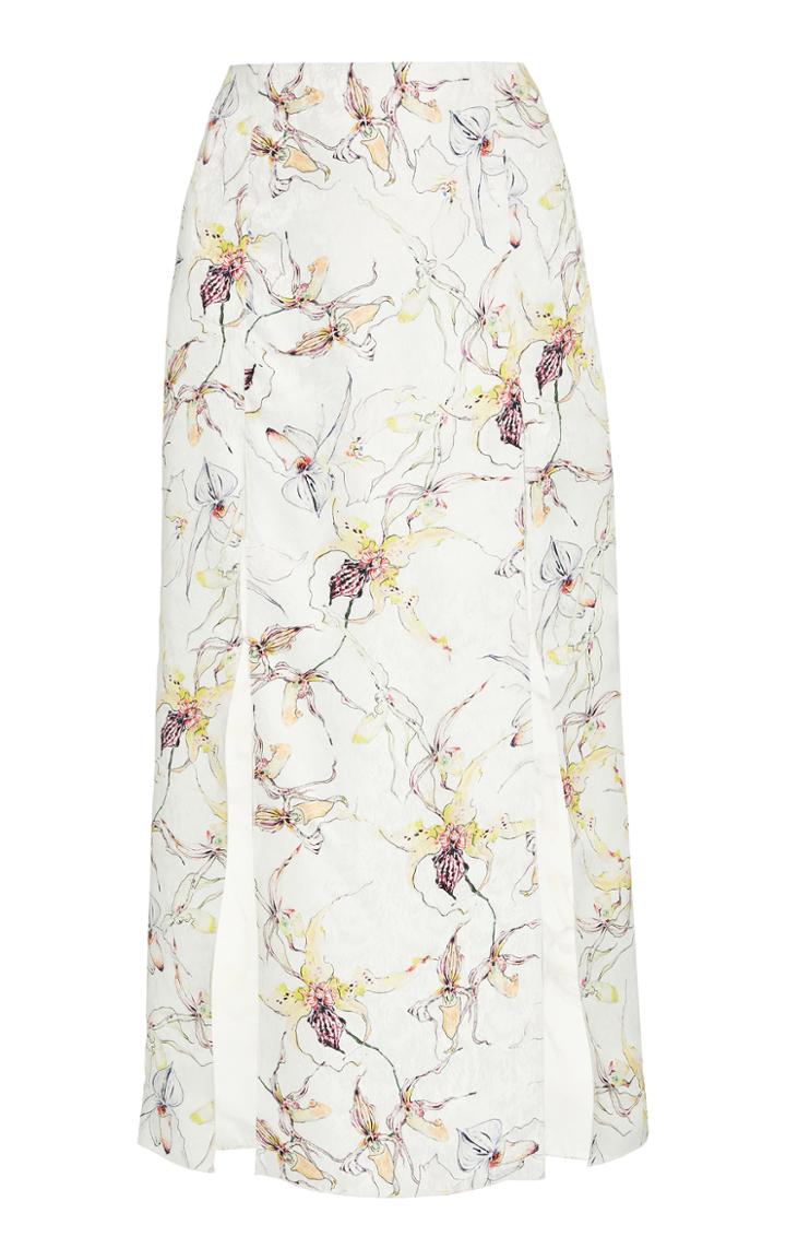 Moda Operandi Jason Wu Collection Printed Silk Midi Skirt