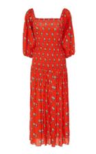 Rhode Resort Harper Smocked Printed Cotton Dress