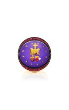 Moda Operandi Francesca Villa 18k Yellow Gold Royal Purple Ring Size: 5.5