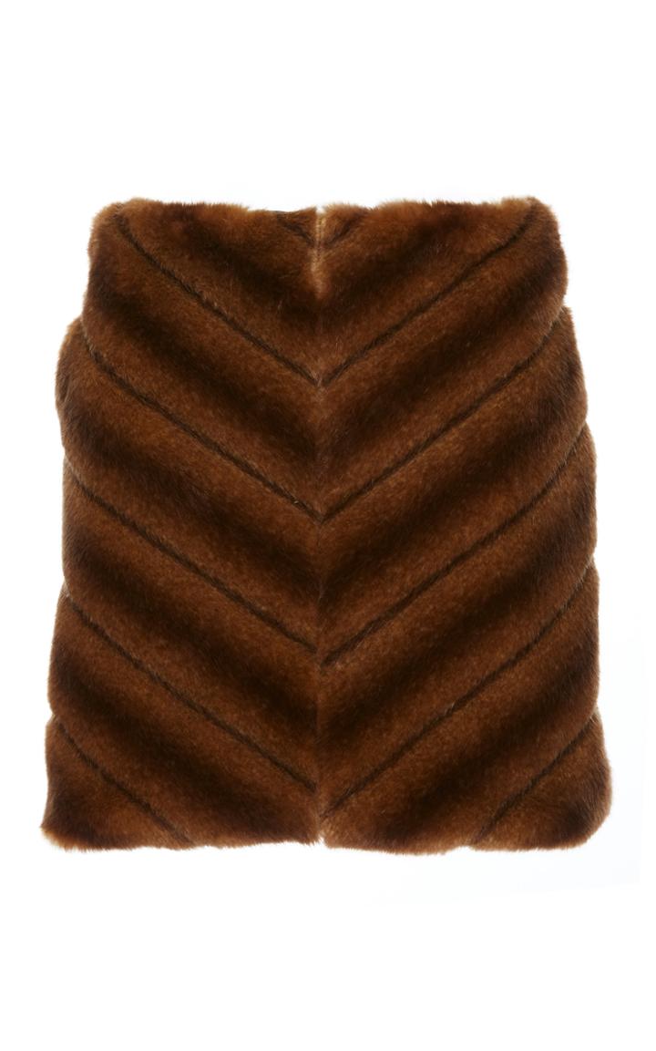 Marei 1998 Tithonia Faux Fur Mini Skirt