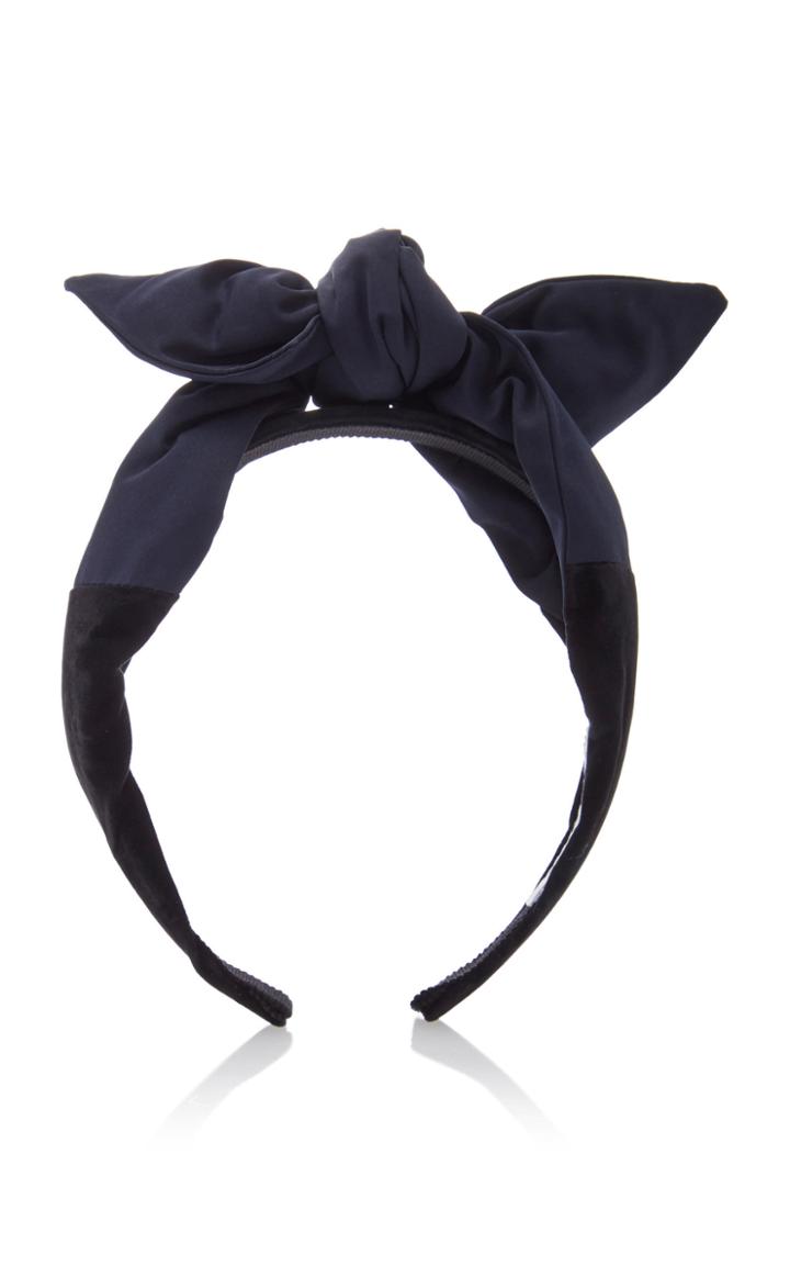 Benoit Missolin Lucile Bow-embellished Silk-blend Headband