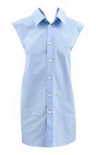 Marni Split-neck Sleeveless Cotton Poplin Shirt