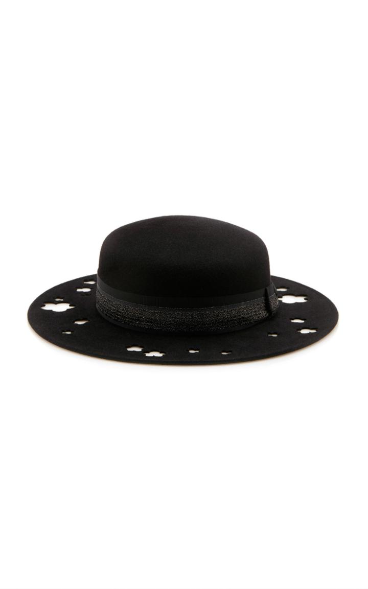 Maison Michel Rod Jagged Felt And Glitter Hat