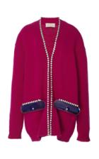 Christopher Kane Cupchain Embellished Wool Cardigan