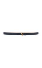 Moda Operandi Versace Baroque V Skinny Leather Belt Size: 65 Cm