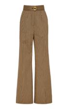Moda Operandi Tory Burch Twill Striped Cotton Flared Pants Size: 00