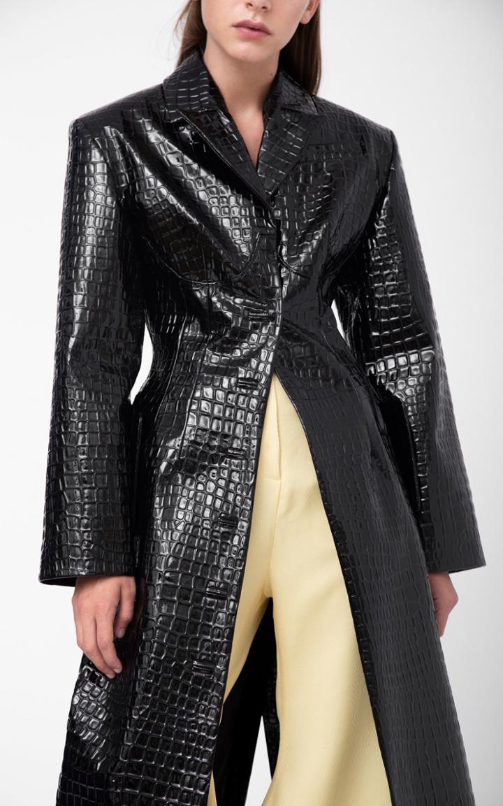 Aleksandre Akhalkatsishvili Crocodile Textured Trench Coat