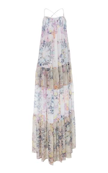 Roopa Qing Wi Printed Silk Maxi Gown