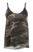 Atm Anthony Thomas Melillo Camouflage Silk Camisole