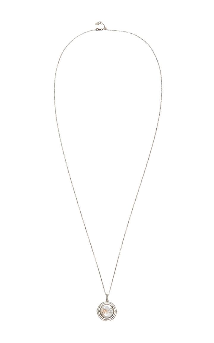 Loquet London 18k White Gold And Diamond Revolving Locket