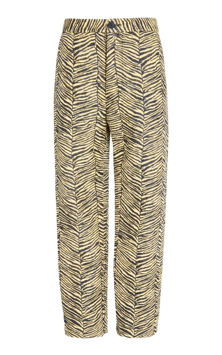 Rachel Comey Vestige Cropped Jacquard Slim-leg Jeans