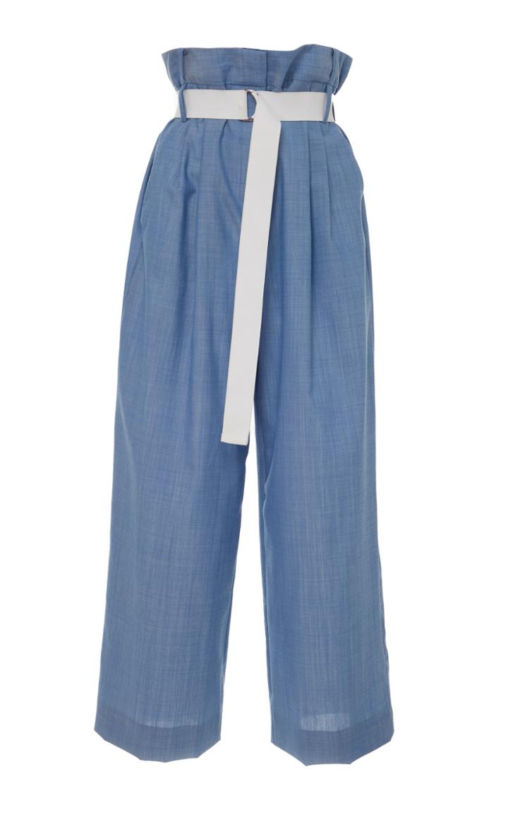 Tibi Cropped Paperbag Pant