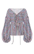 Caroline Constas Olympia Stripe Top