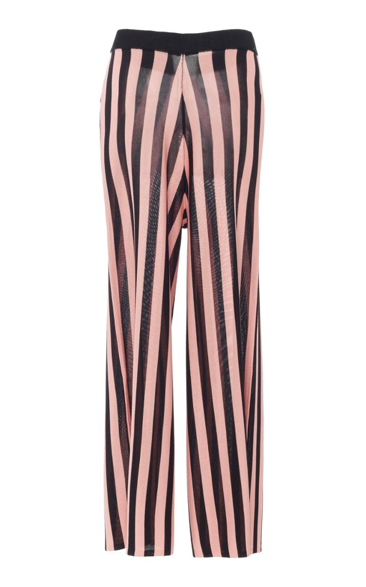 Temperley London Isabella Wide-leg Ribbed-knit Pants