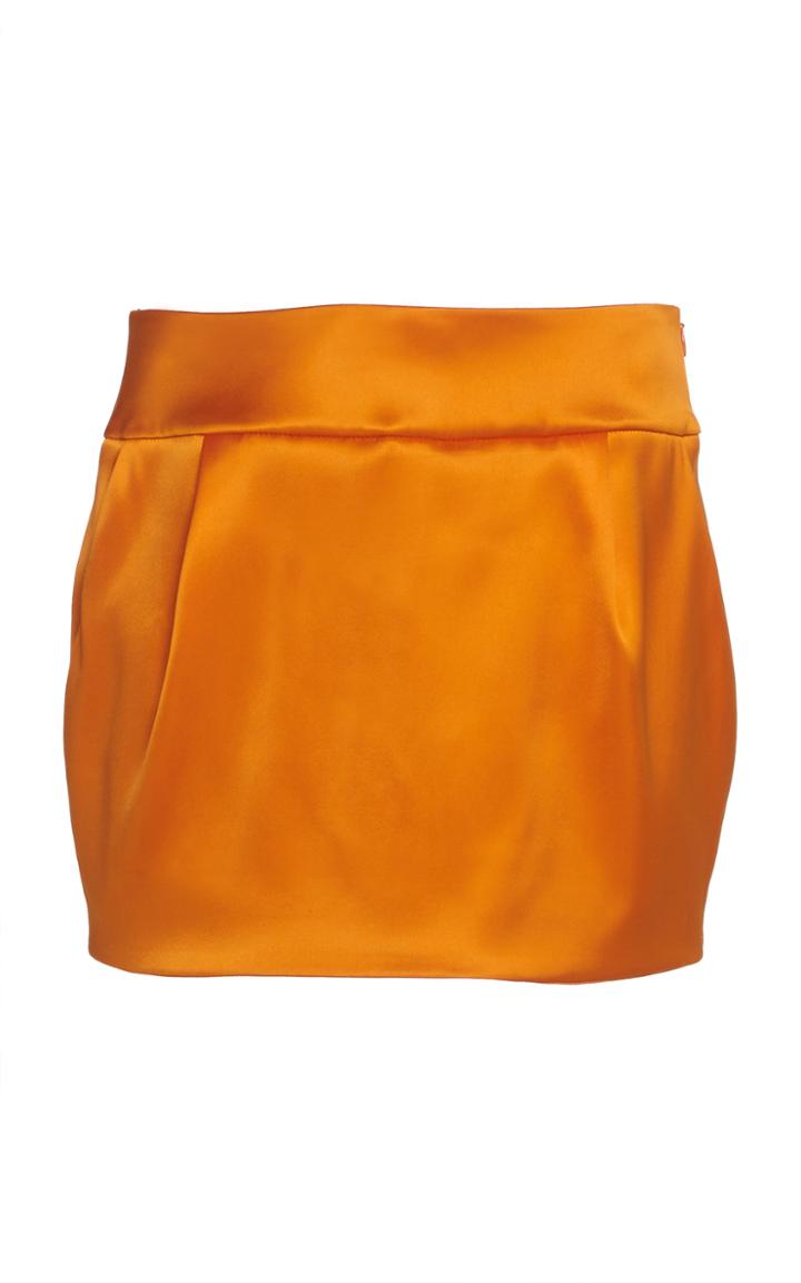 Alexandre Vauthier Fitted Satin Mini Skirt