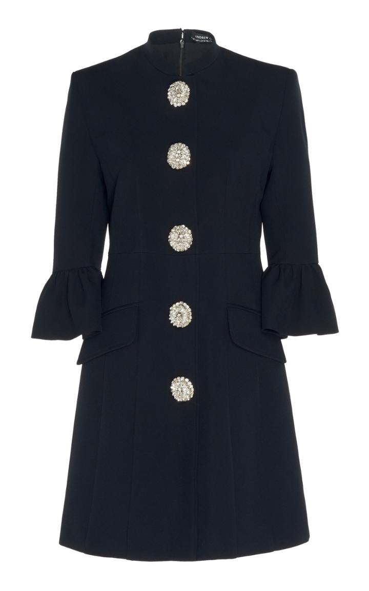 Andrew Gn Statement Button Mini Dress