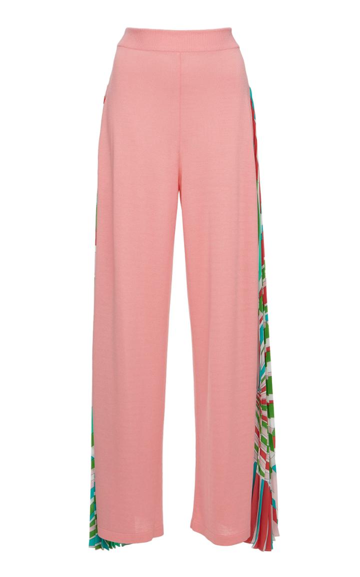 Emilio Pucci High-rise Cotton-blend Wide Leg Trousers