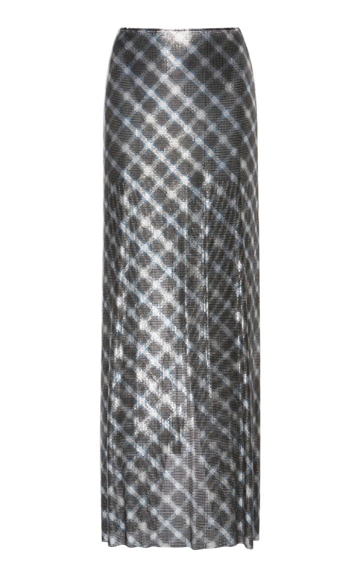 Paco Rabanne High-rise Chain-link Slit Skirt