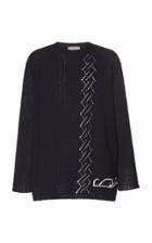 Yohji Yamamoto Cotton Intarsia-knit Whale Sweater