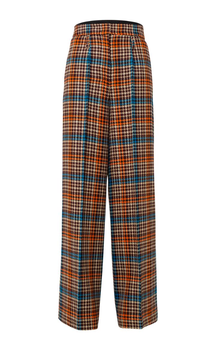 Dorothee Schumacher Charismatic Check Oversized Wool Blend Pants