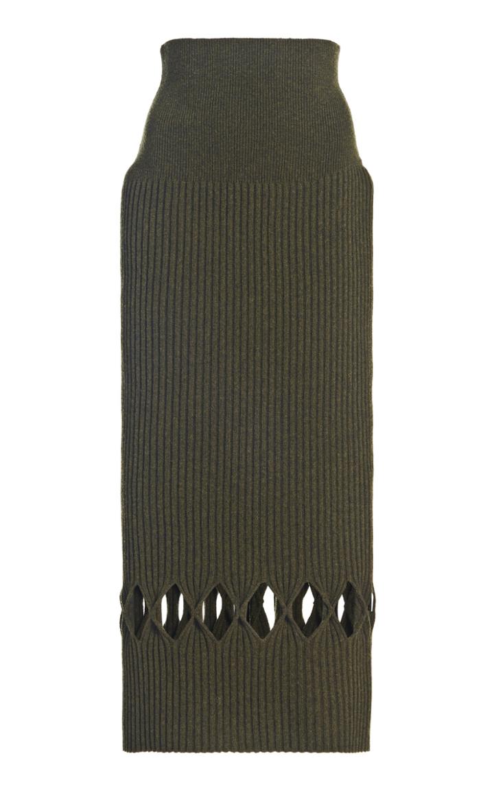 Moda Operandi Victoria Beckham Wool-blend Ribbed Knit Pencil Skirt