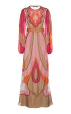 Moda Operandi Alberta Ferretti Chiffon Patchwork Gown Size: 36