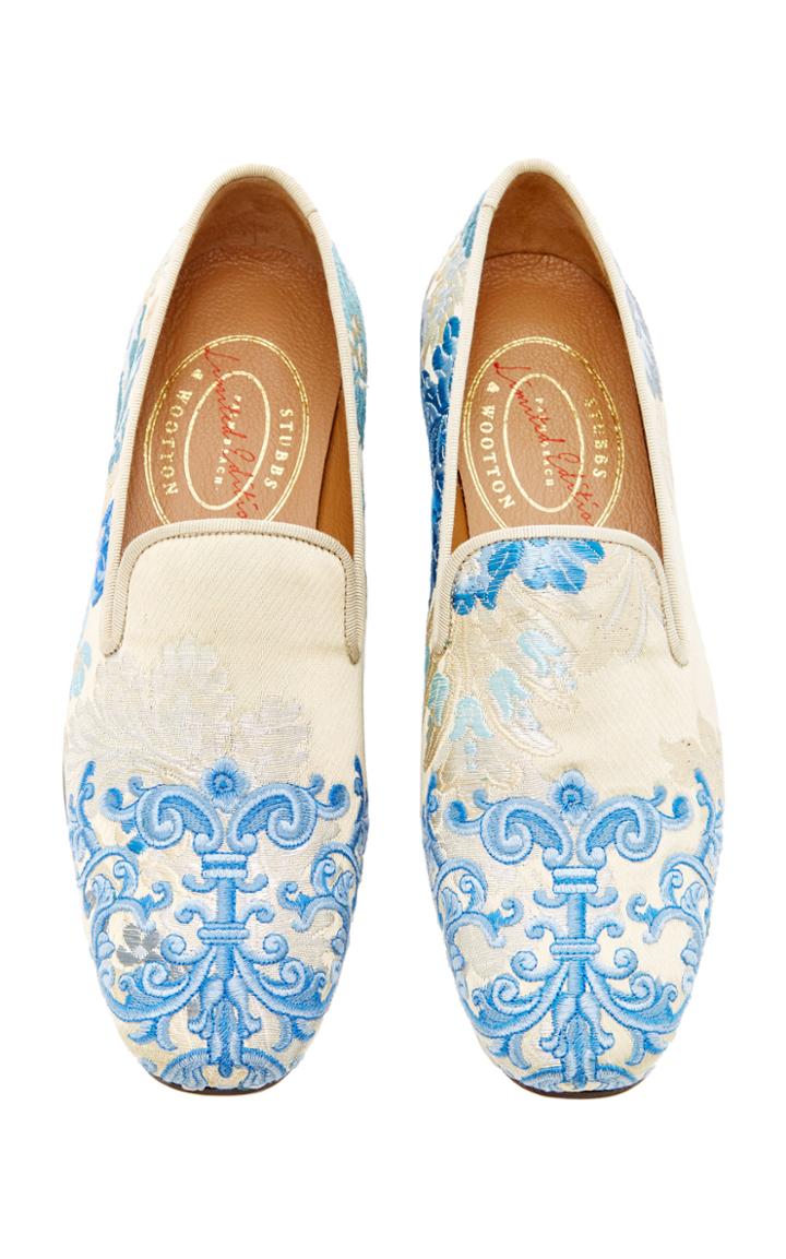 Stubbs & Wootton Porto Silver Ava Slipper