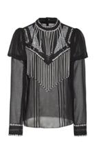 Anna Sui Beaded Crepe Blouse