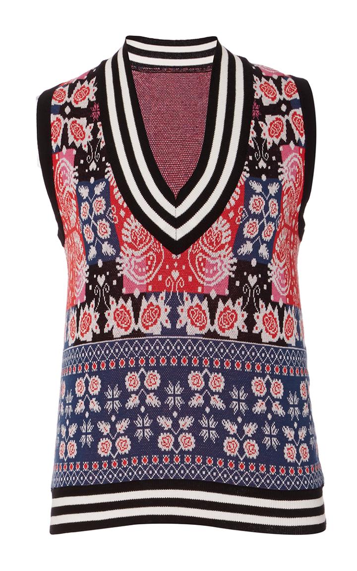 Anna Sui Peacock Jacquard Vest