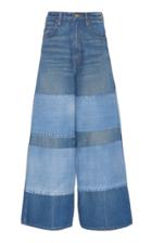 B Sides Claude High-rise Cropped-flare Awning Stripe Jean