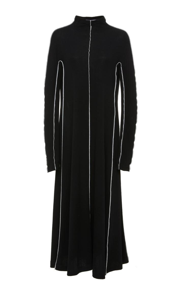 Rosetta Getty Rib Jersey Mock Neck Dress