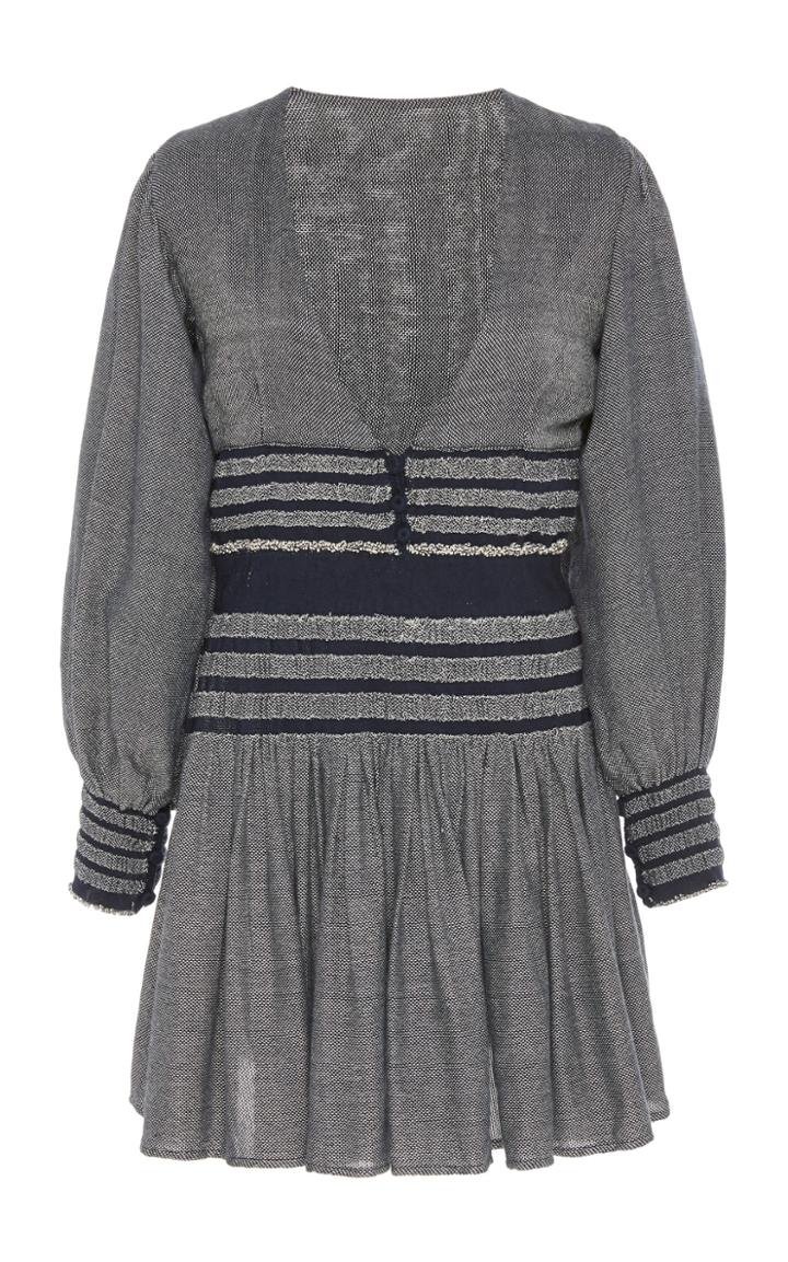 Escvdo Sammy Striped Cotton Mini Dress