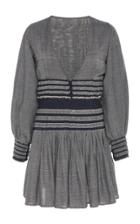 Escvdo Sammy Striped Cotton Mini Dress