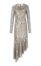Michael Kors Collection Silver Leaf Paillette Dress