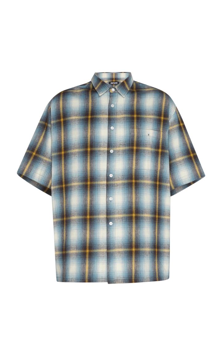 Adaptation Short Sleeve Plaid Shirt