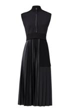 Dorothee Schumacher Modern Gloss Neoprene-paneled Faux Leather Dress