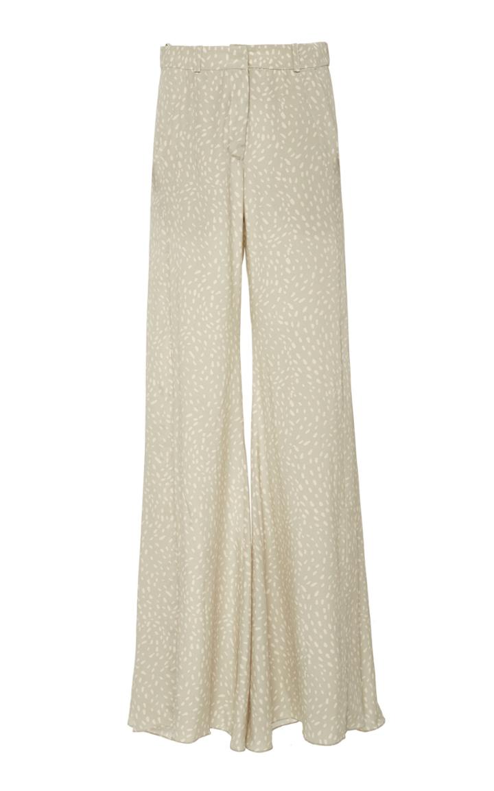 Adriana Degreas Wide-leg Silk Pollen Pant