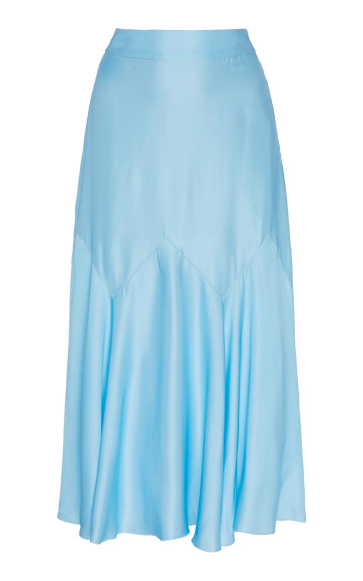 Moda Operandi Huishan Zhang Donna Satin Midi Skirt Size: 6