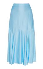 Moda Operandi Huishan Zhang Donna Satin Midi Skirt Size: 6