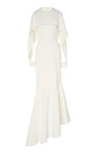 Christian Siriano Capelet Sleeve Crepe Gown