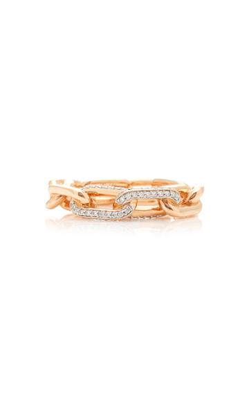 Walters Faith Rose Gold And Diamond Chain Link Ring Size: 5.5