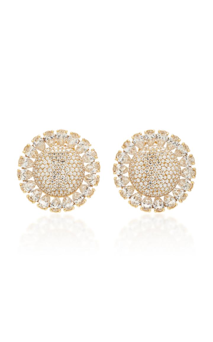 Martin Katz I8k Gold Diamond Earrings