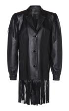 Philosophy Di Lorenzo Serafini Fringe Leather Jacket