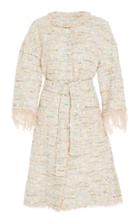 Blumarine Feather Tweed Coat