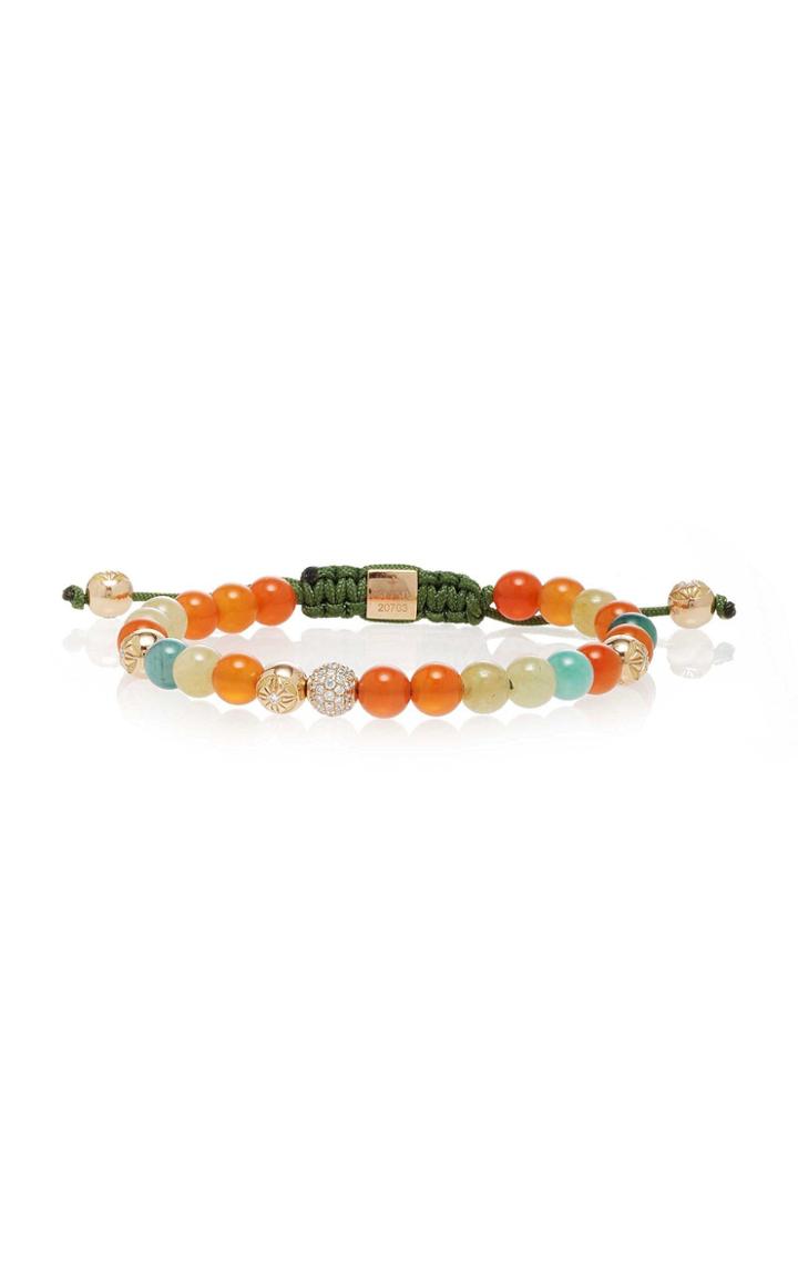 Shamballa Jewels Non-braided Sapphire And Carnelian Bracelet