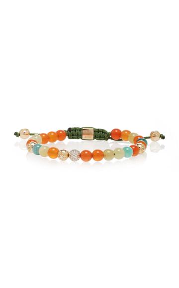 Shamballa Jewels Non-braided Sapphire And Carnelian Bracelet