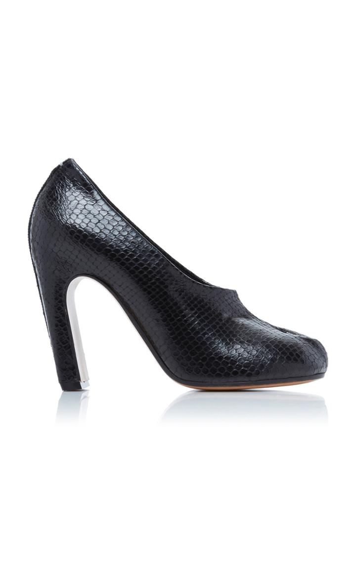 Moda Operandi Maison Margiela Python-effect Leather Pumps Size: 36