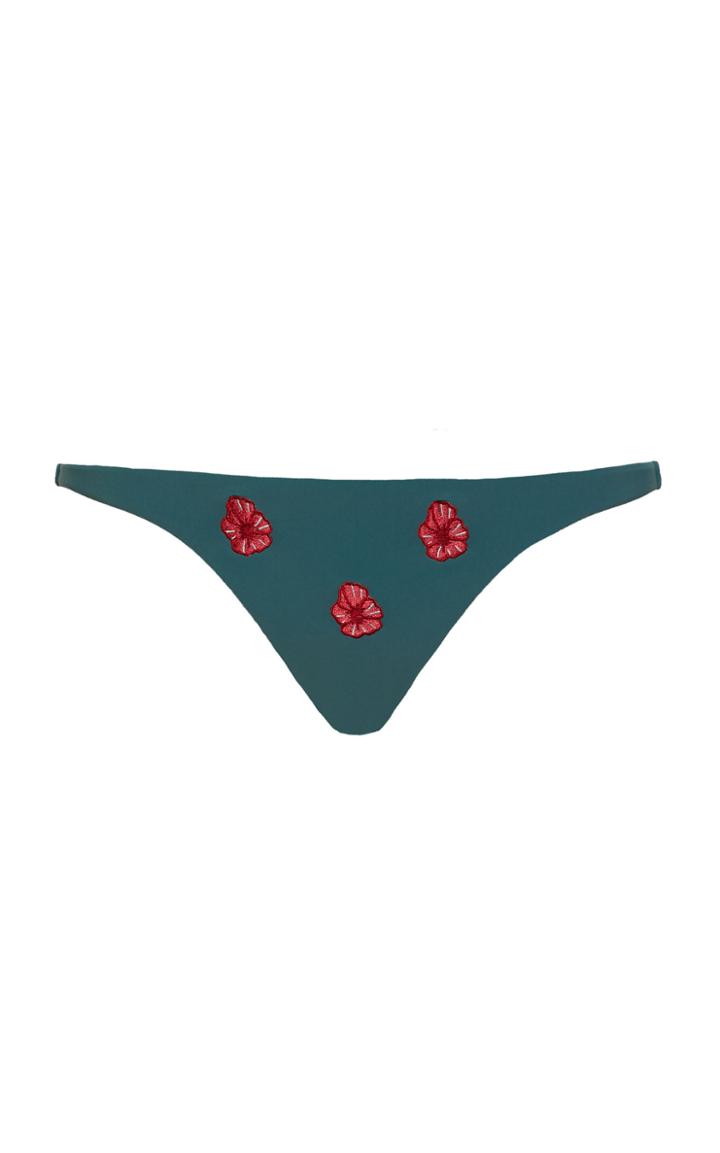 Anemone Low-rise Embroidered Bikini Bottom