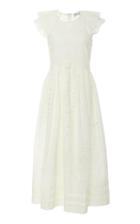 Red Valentino Sangallo Embroidered Cotton Voile Dress